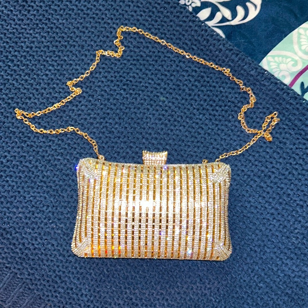 D’Margeaux Gold Sparkle Crossbody/Clutch